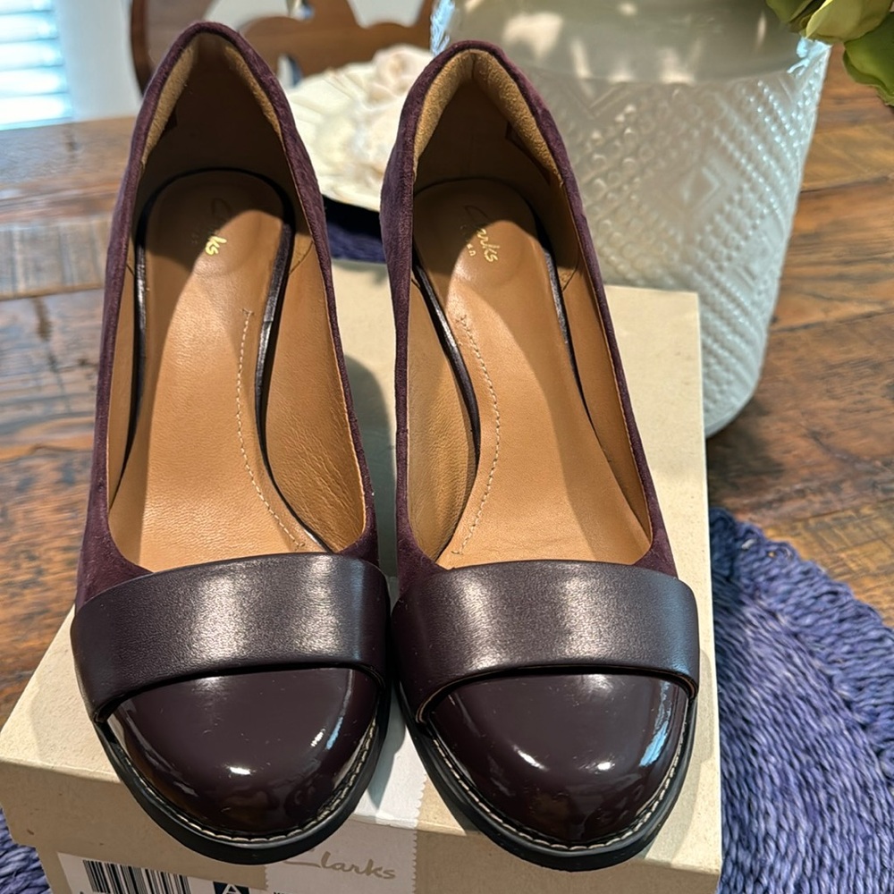Clark’s Tarah Bae Aubergine shoes